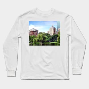Boston MA - View From Boston Public Garden Long Sleeve T-Shirt